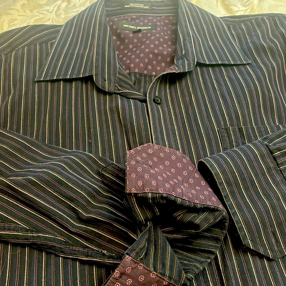 Men's designer button up Michael Brandon xL